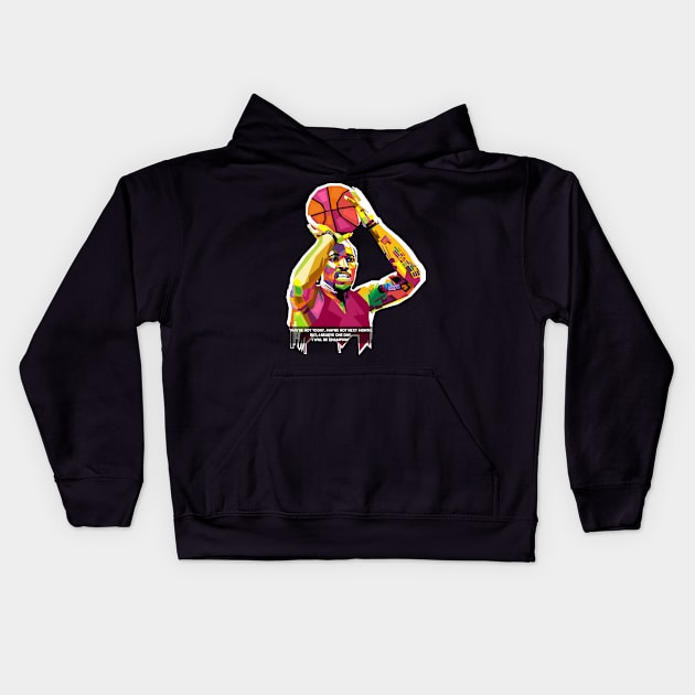 Demar Derozan Quotes Kids Hoodie by Vector Baturaja